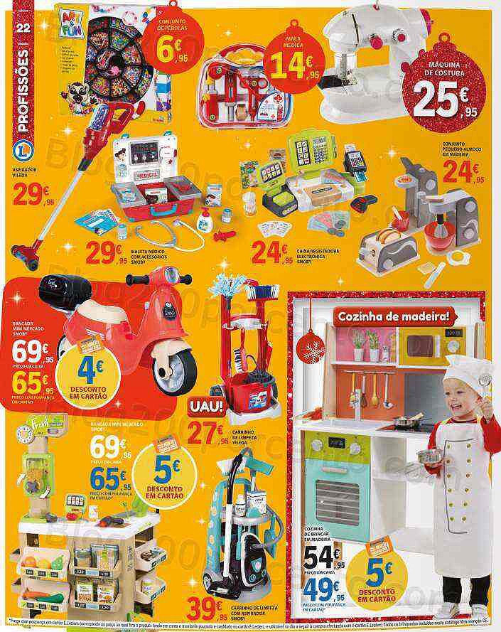 Antevisão Folheto E-LECLERC Brinquedos e Ofertas de Natal Promoções de 8 novembro a 8 dezembro