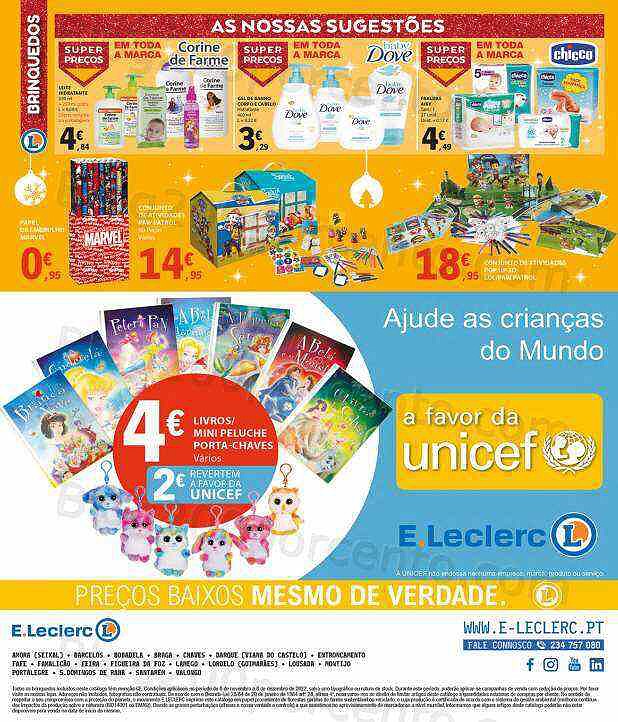 Antevisão Folheto E-LECLERC Brinquedos e Ofertas de Natal Promoções de 8 novembro a 8 dezembro