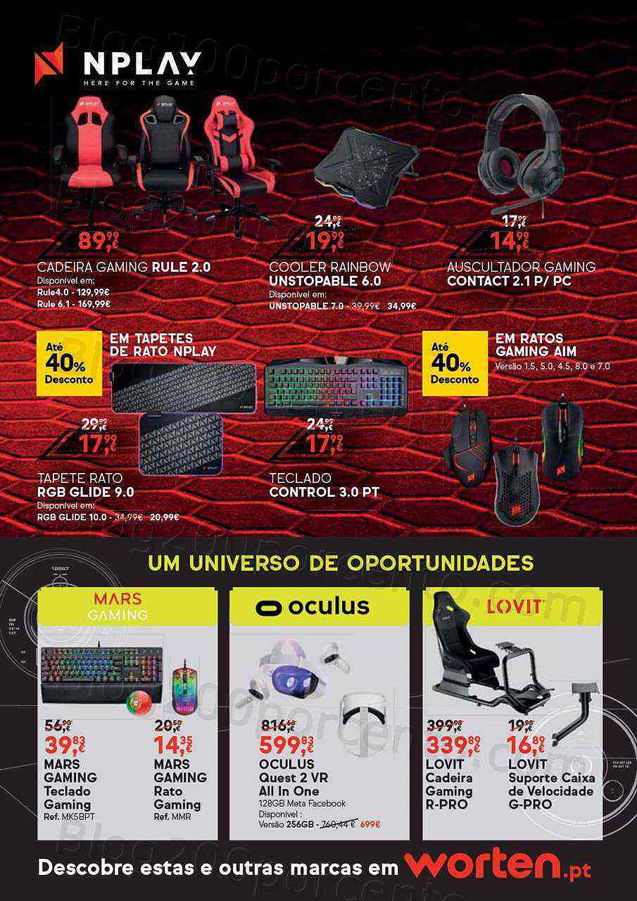 Antevisão Folheto WORTEN Especial Gaming Promoções até 1 novembro