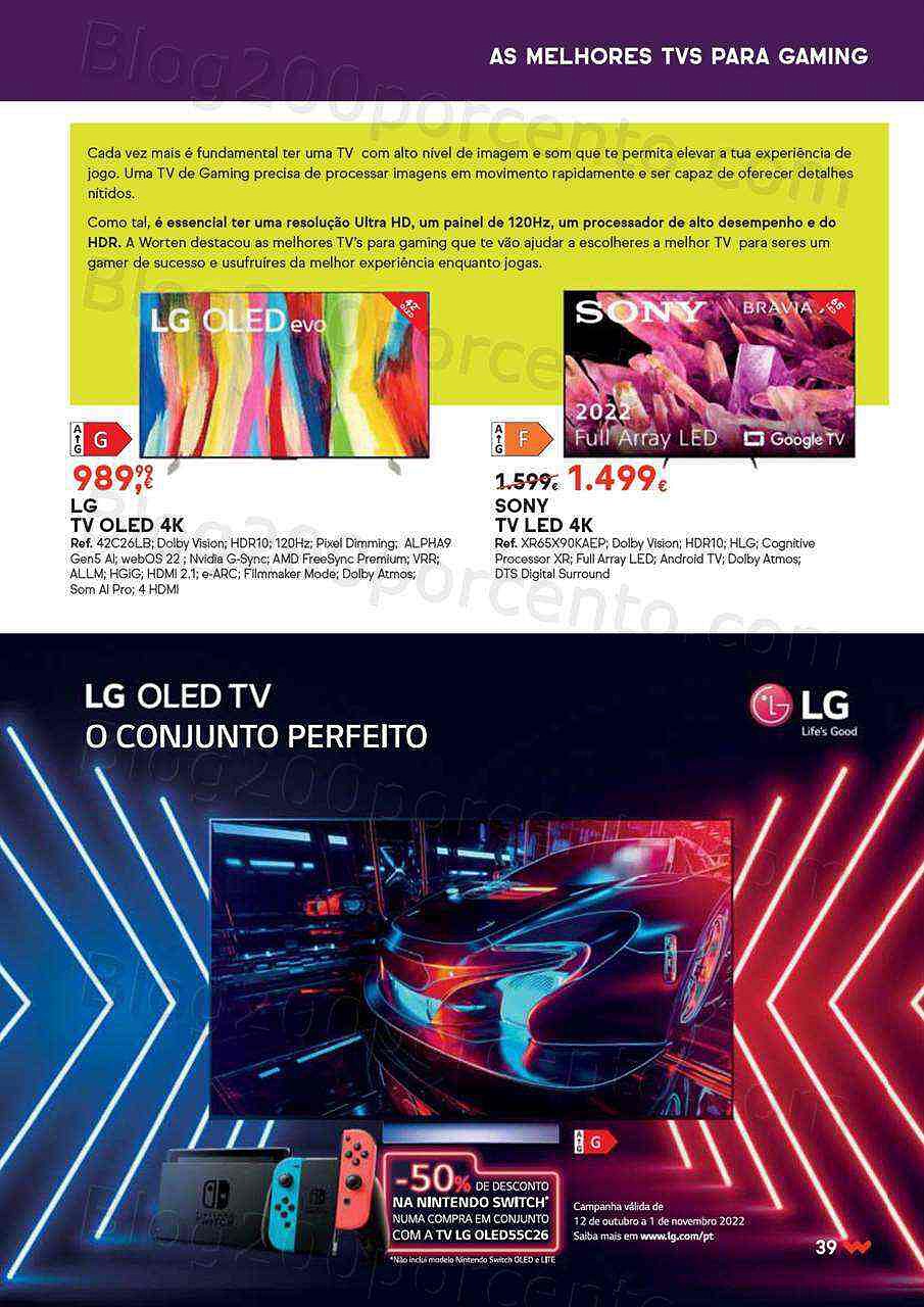 Antevisão Folheto WORTEN Especial Gaming Promoções até 1 novembro