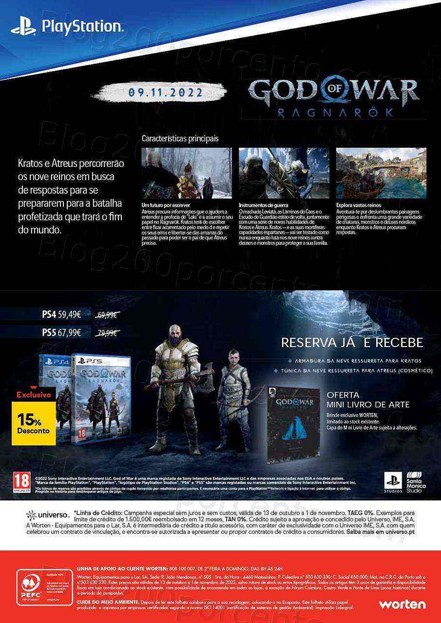 Antevisão Folheto WORTEN Especial Gaming Promoções até 1 novembro