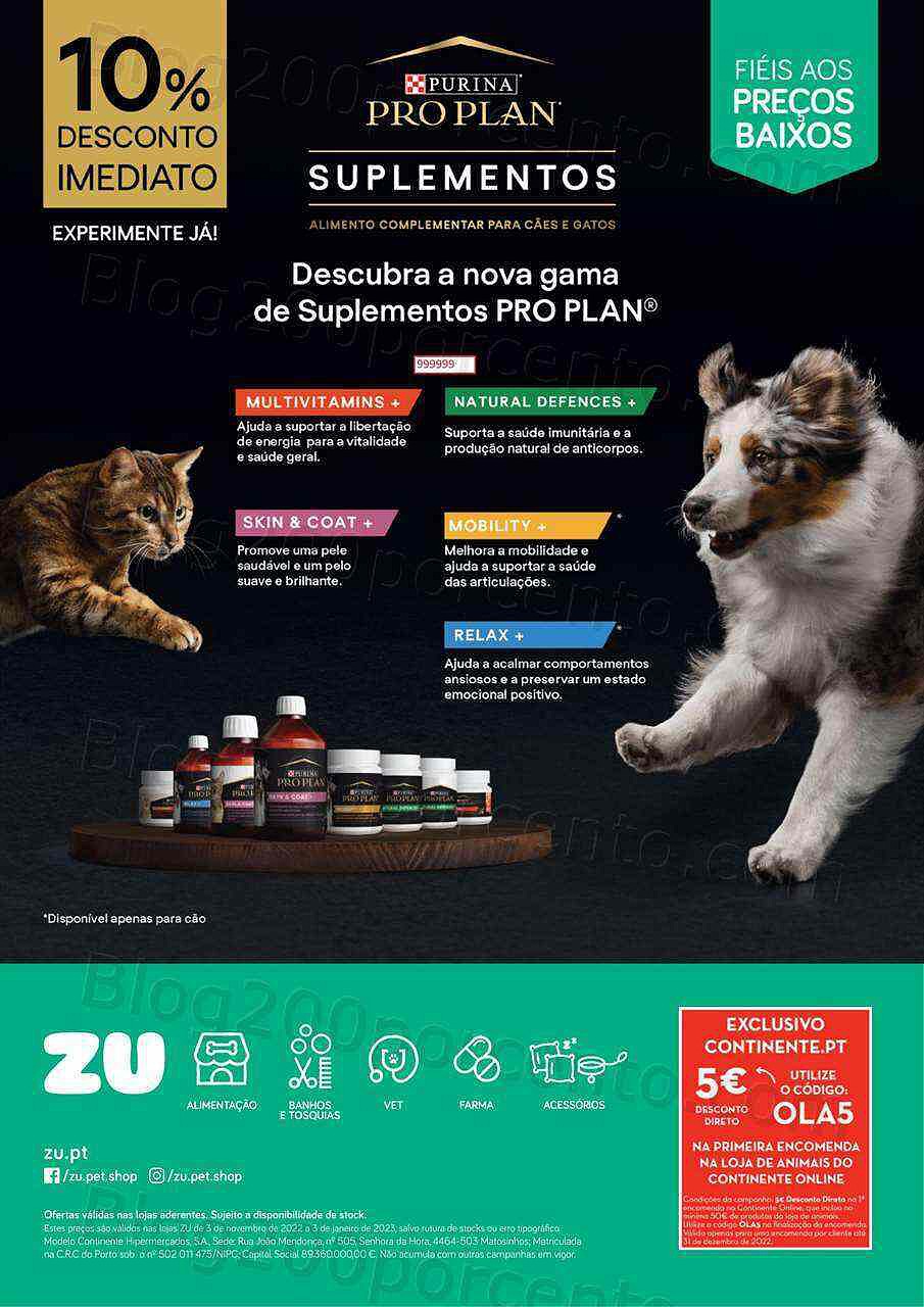 Antevisão Folheto Natal  ZU - CONTINENTE Pets Promoções até 3 janeiro