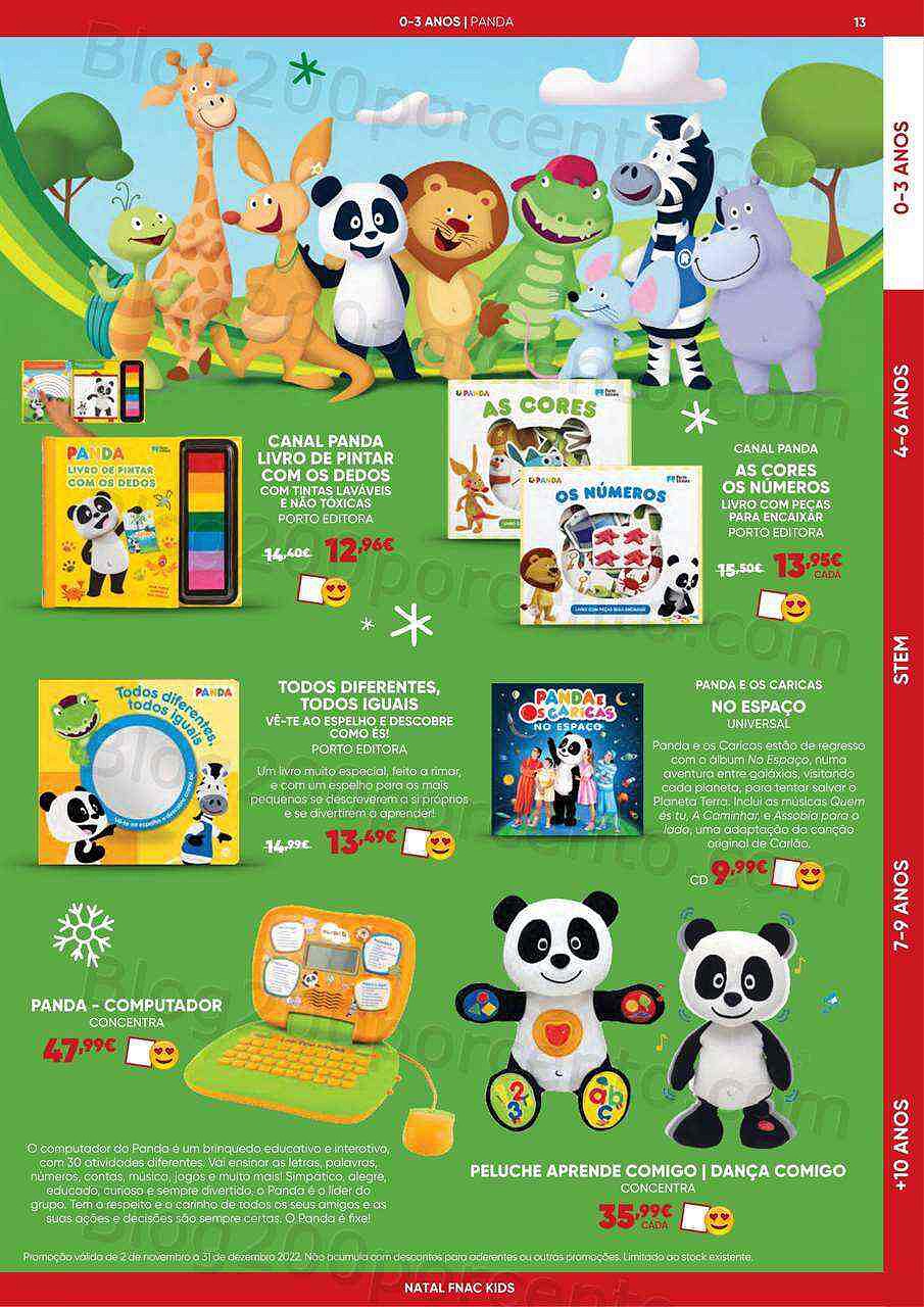Antevisão Folheto FNAC Kids Natal Promoções até 31 dezembro