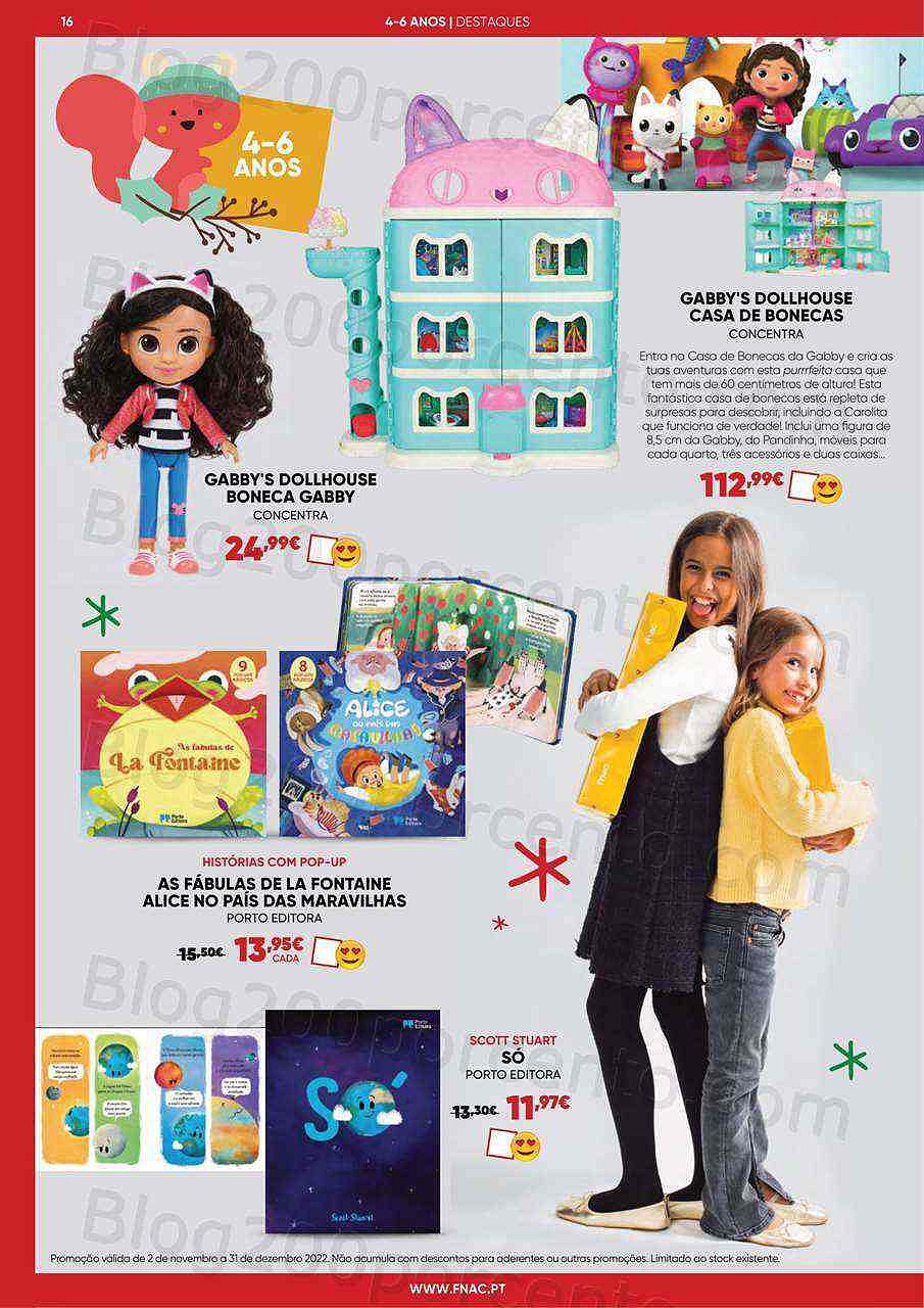 Antevisão Folheto FNAC Kids Natal Promoções até 31 dezembro