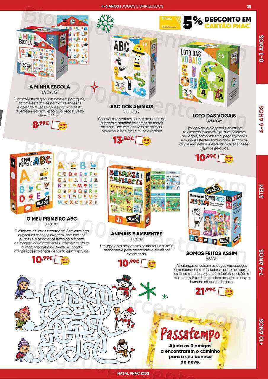 Antevisão Folheto FNAC Kids Natal Promoções até 31 dezembro