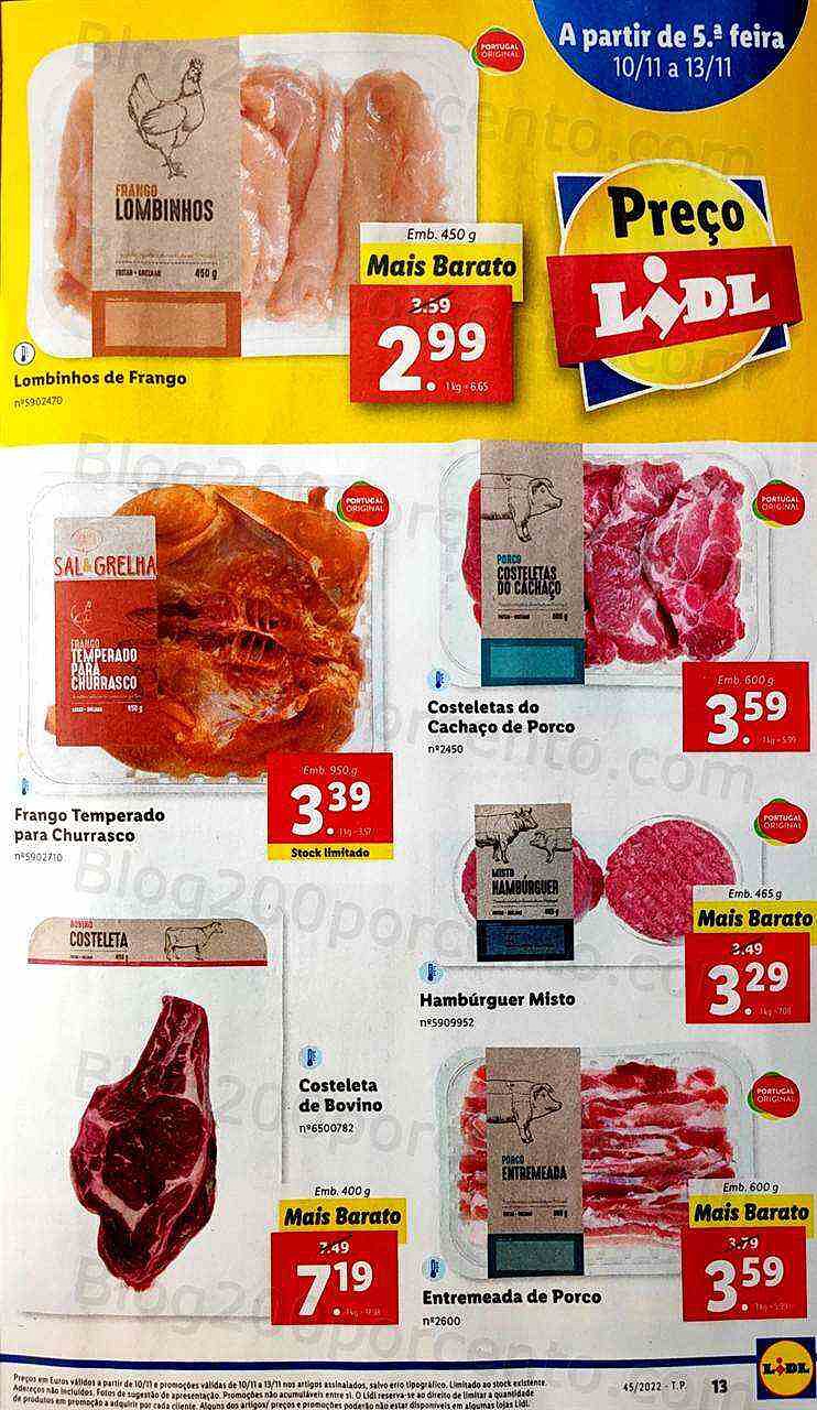 Antevisão Folheto LIDL Promoções de 10 a 13 novembro - quinta a domingo