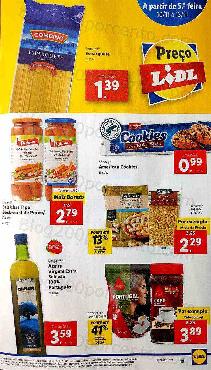 Antevisão Folheto LIDL Promoções de 10 a 13 novembro - quinta a domingo