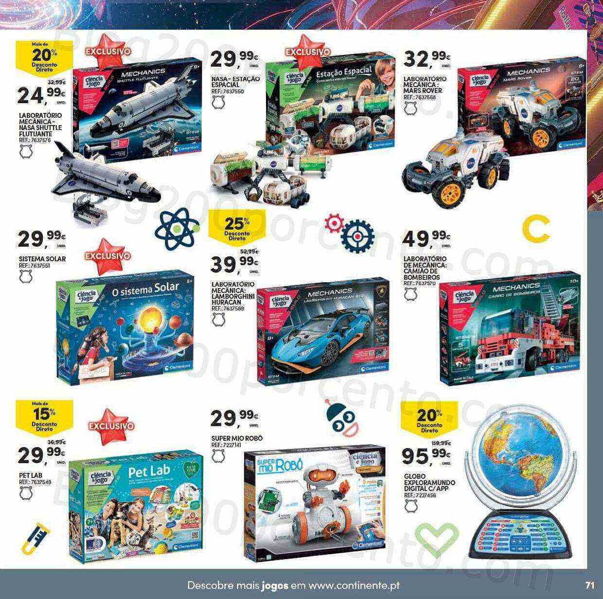 Antevisão Folheto CONTINENTE Brinquedos de Natal Promoções de 8 novembro a 11 dezembro