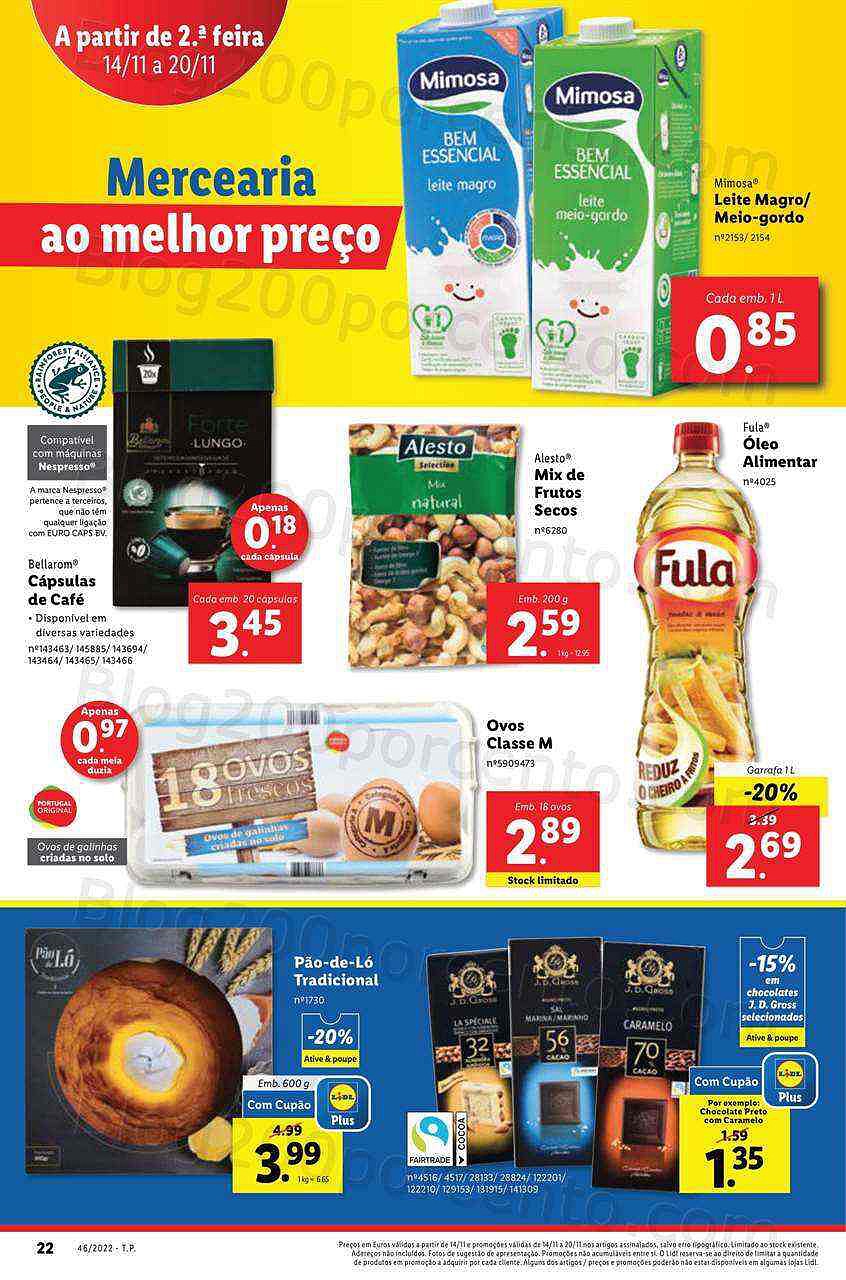 Antevisão Folheto LIDL Promoções a partir de segunda - 14 novembro
