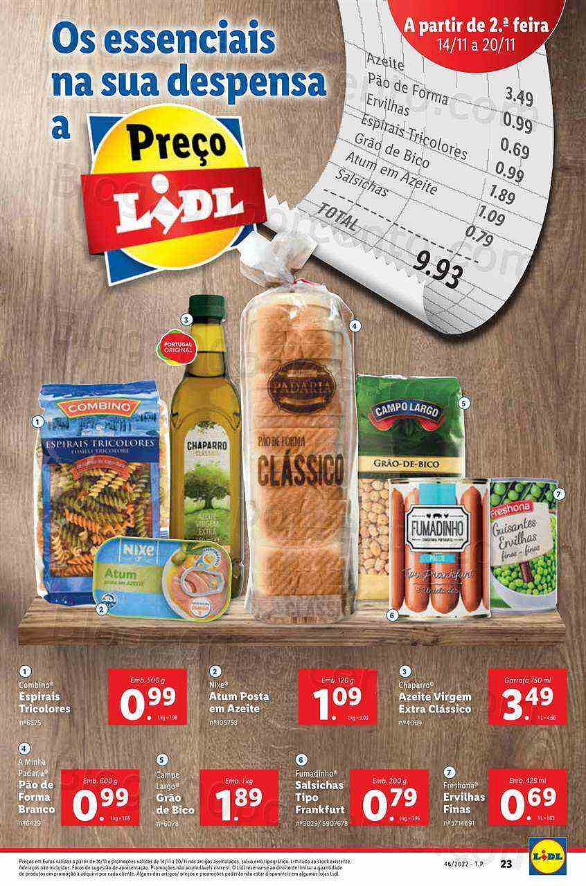 Antevisão Folheto LIDL Promoções a partir de segunda - 14 novembro