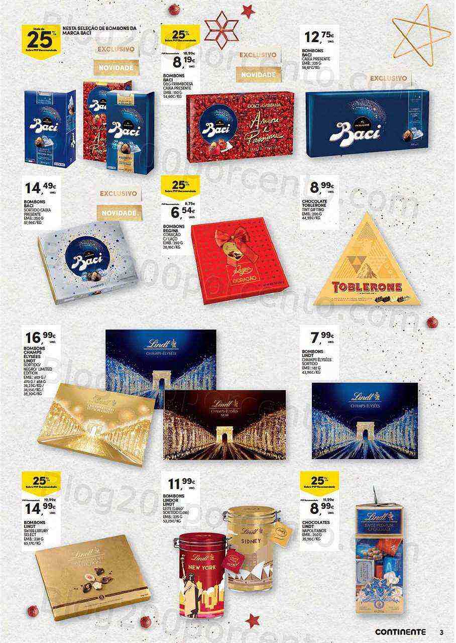 Antevisão Folheto CONTINENTE Natal Alimentar Promoções de 15 novembro a 24 dezembro