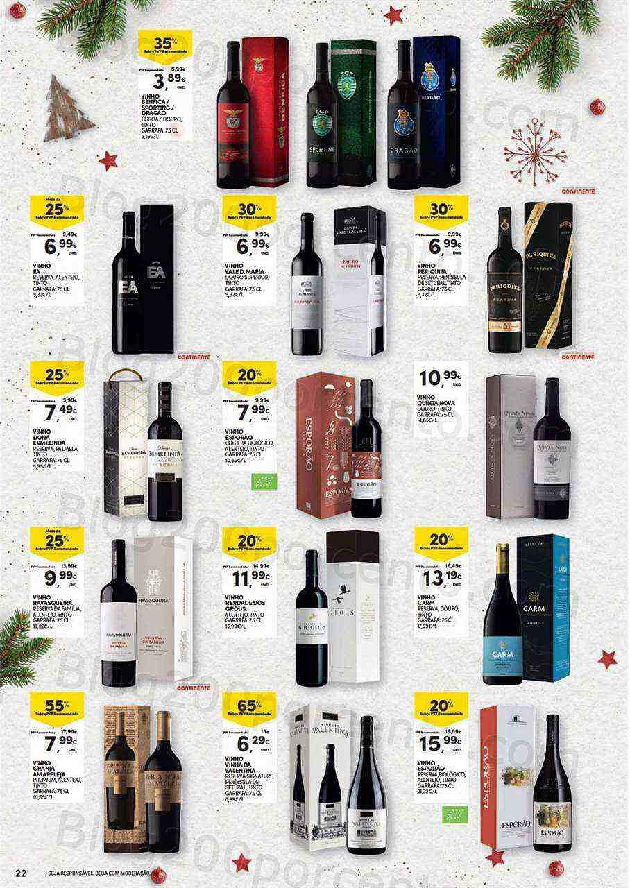 Antevisão Folheto CONTINENTE Natal Alimentar Promoções de 15 novembro a 24 dezembro