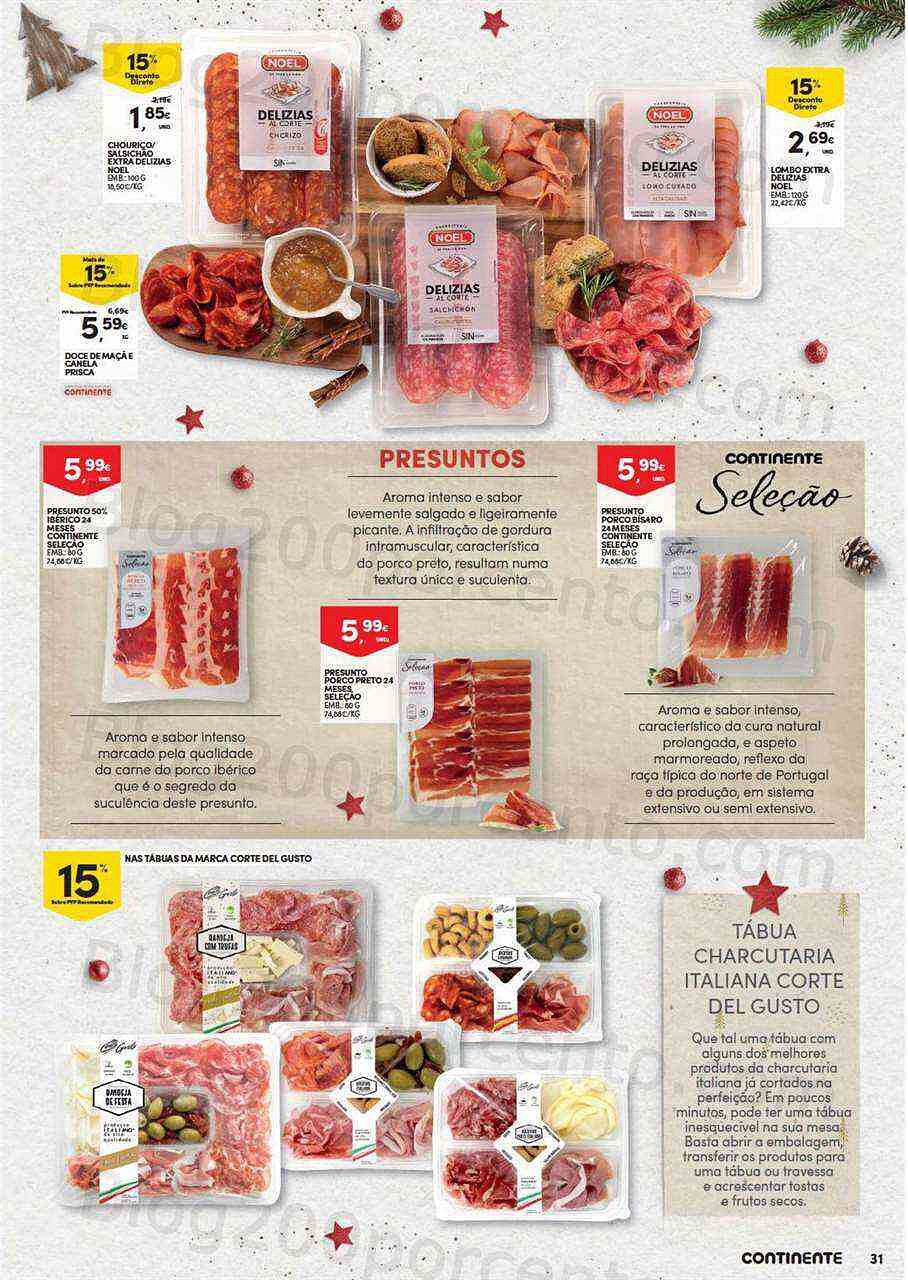 Antevisão Folheto CONTINENTE Natal Alimentar Promoções de 15 novembro a 24 dezembro