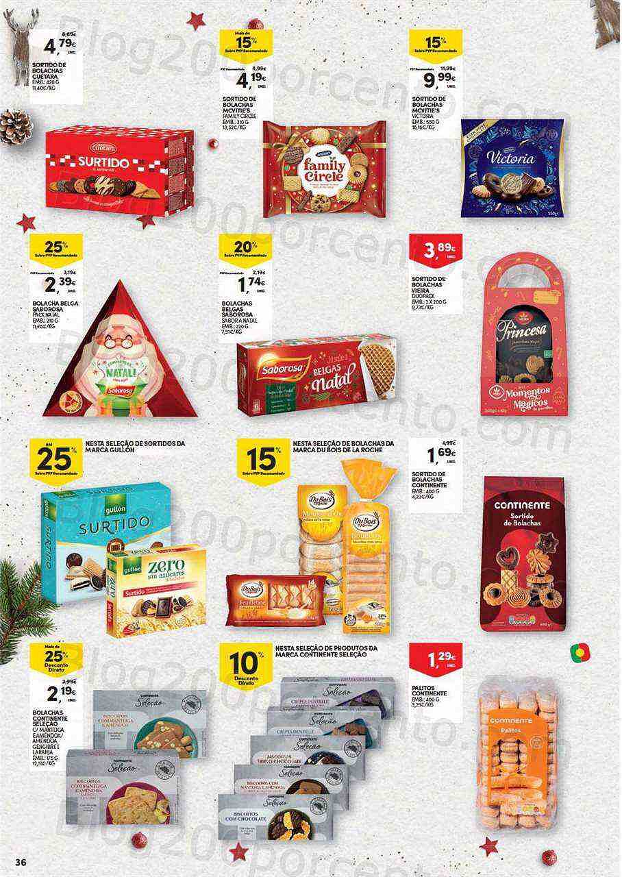 Antevisão Folheto CONTINENTE Natal Alimentar Promoções de 15 novembro a 24 dezembro