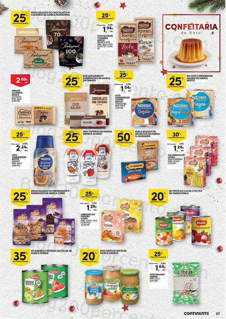 Antevisão Folheto CONTINENTE Natal Alimentar Promoções de 15 novembro a 24 dezembro