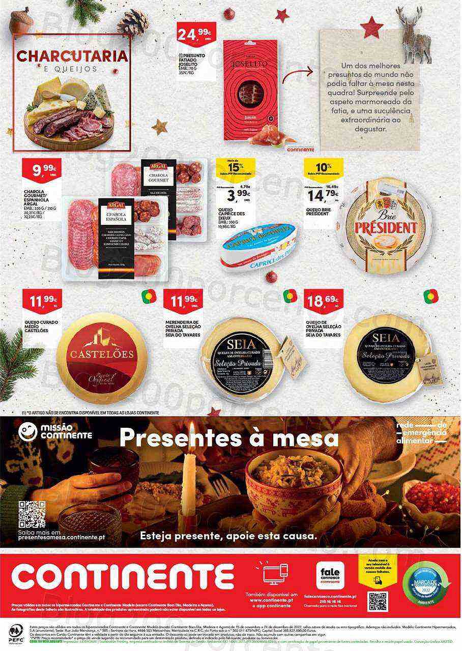 Antevisão Folheto CONTINENTE Natal Alimentar Promoções de 15 novembro a 24 dezembro