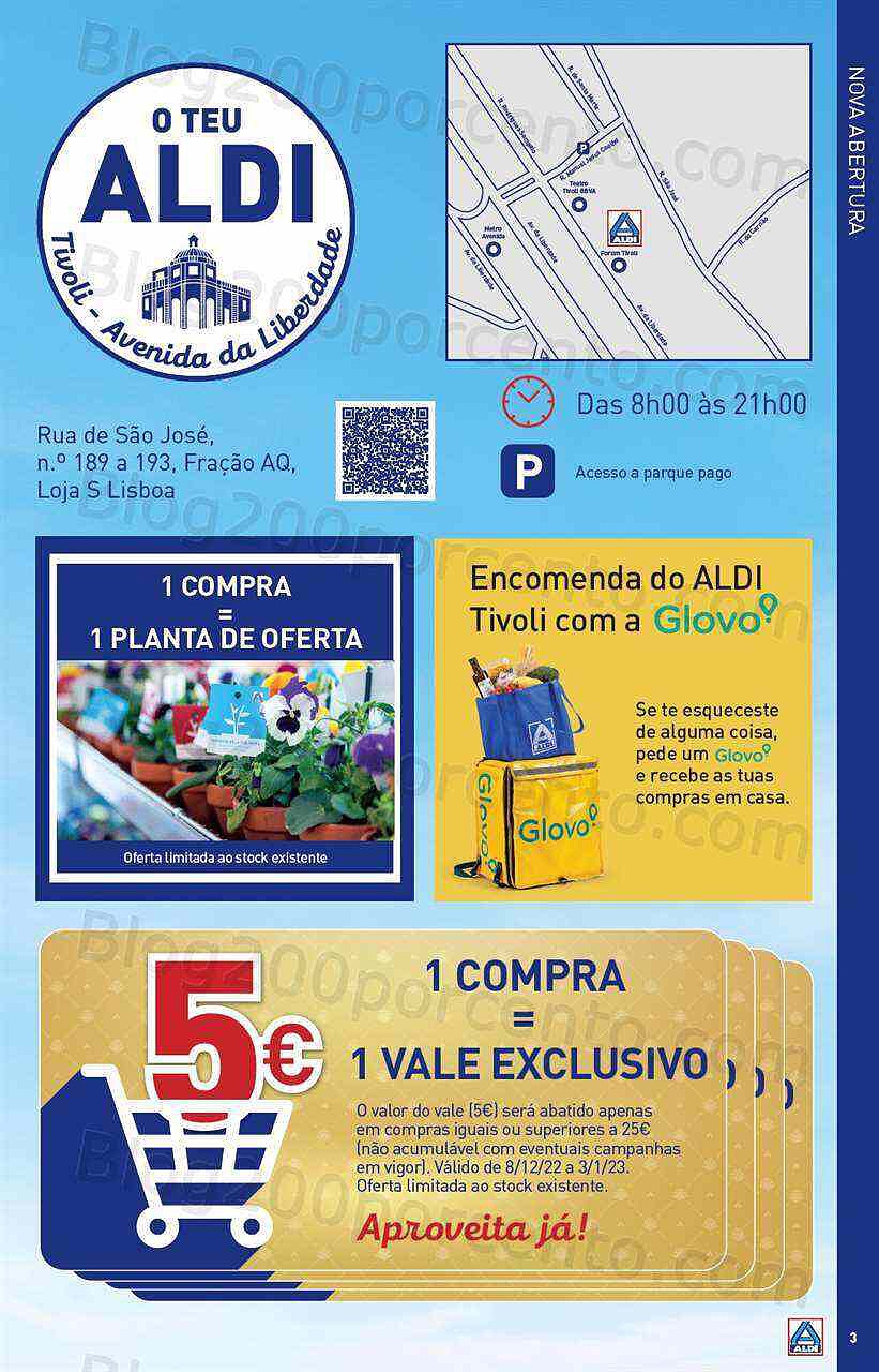 Antevisão Folheto ALDI Aberturas Tivoli - Lisboa Promoções de 7 dezembro a 3 janeiro