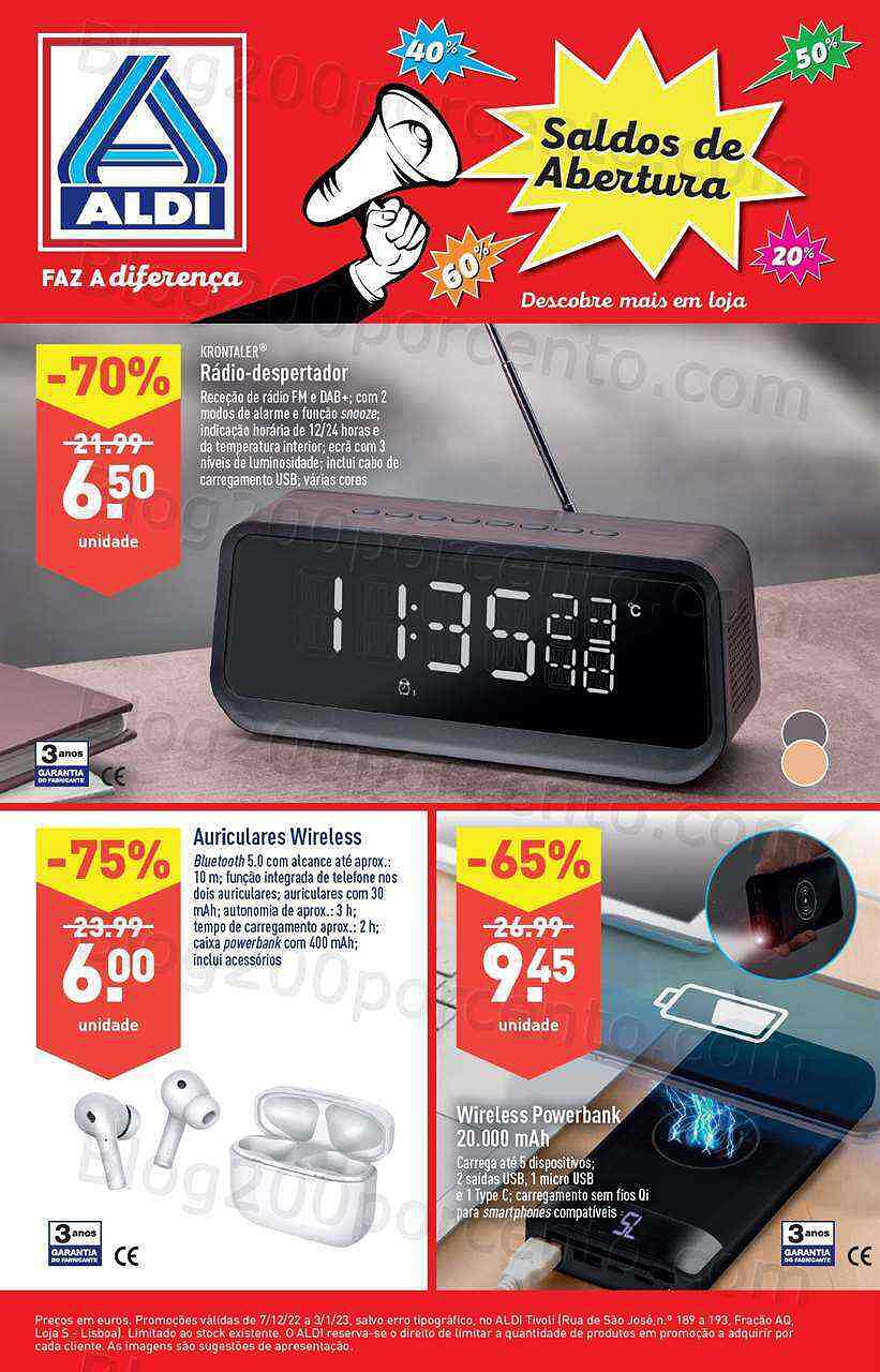 Antevisão Folheto ALDI Aberturas Tivoli - Lisboa Promoções de 7 dezembro a 3 janeiro