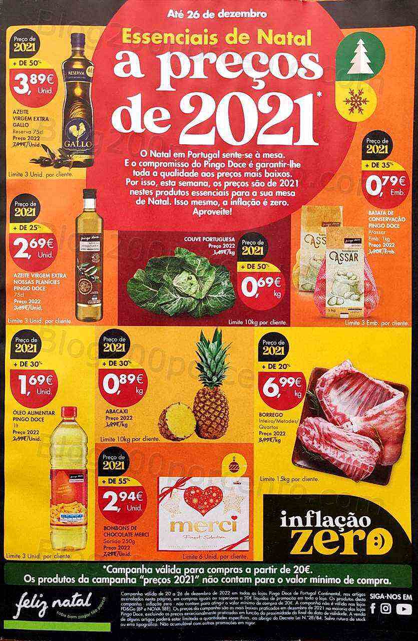 Antevisão Folheto PINGO DOCE Promoções de 20 a 26 dezembro
