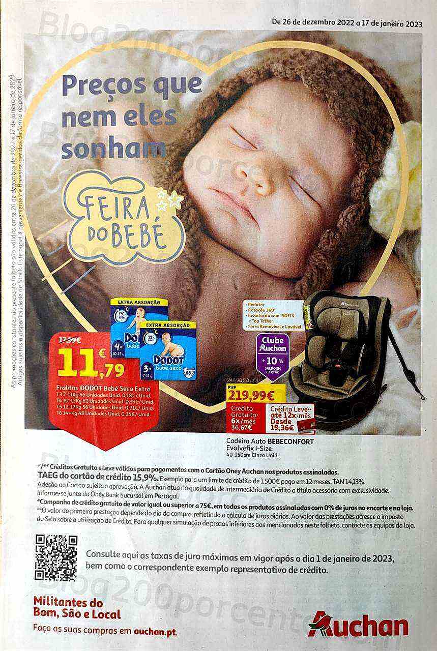 Antevisão Folheto AUCHAN Feira do Bebé Promoções de 26 dezembro a 17 janeiro