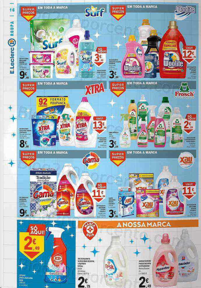 Antevisão Folheto E-LECLERC Têxtil e Limpeza Promoções de 26 dezembro a 8 janeiro