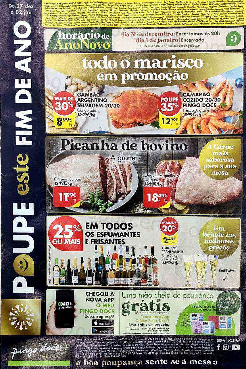 Antevisão Folheto PINGO DOCE Especial Fim de Ano Promoções de 27 dezembro a 2 janeiro