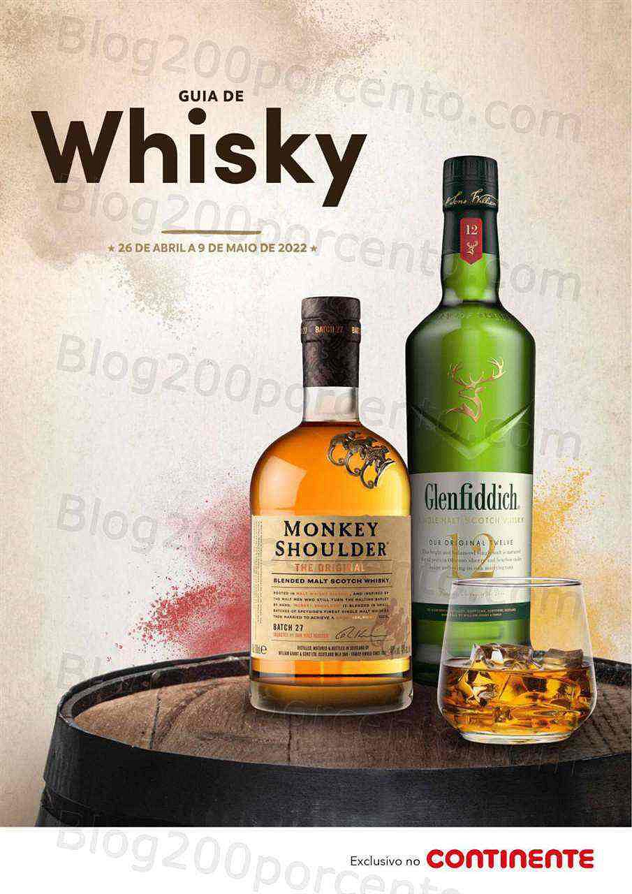 Antevisão Folheto CONTINENTE Especial Whisky 26 abril a 9 maio