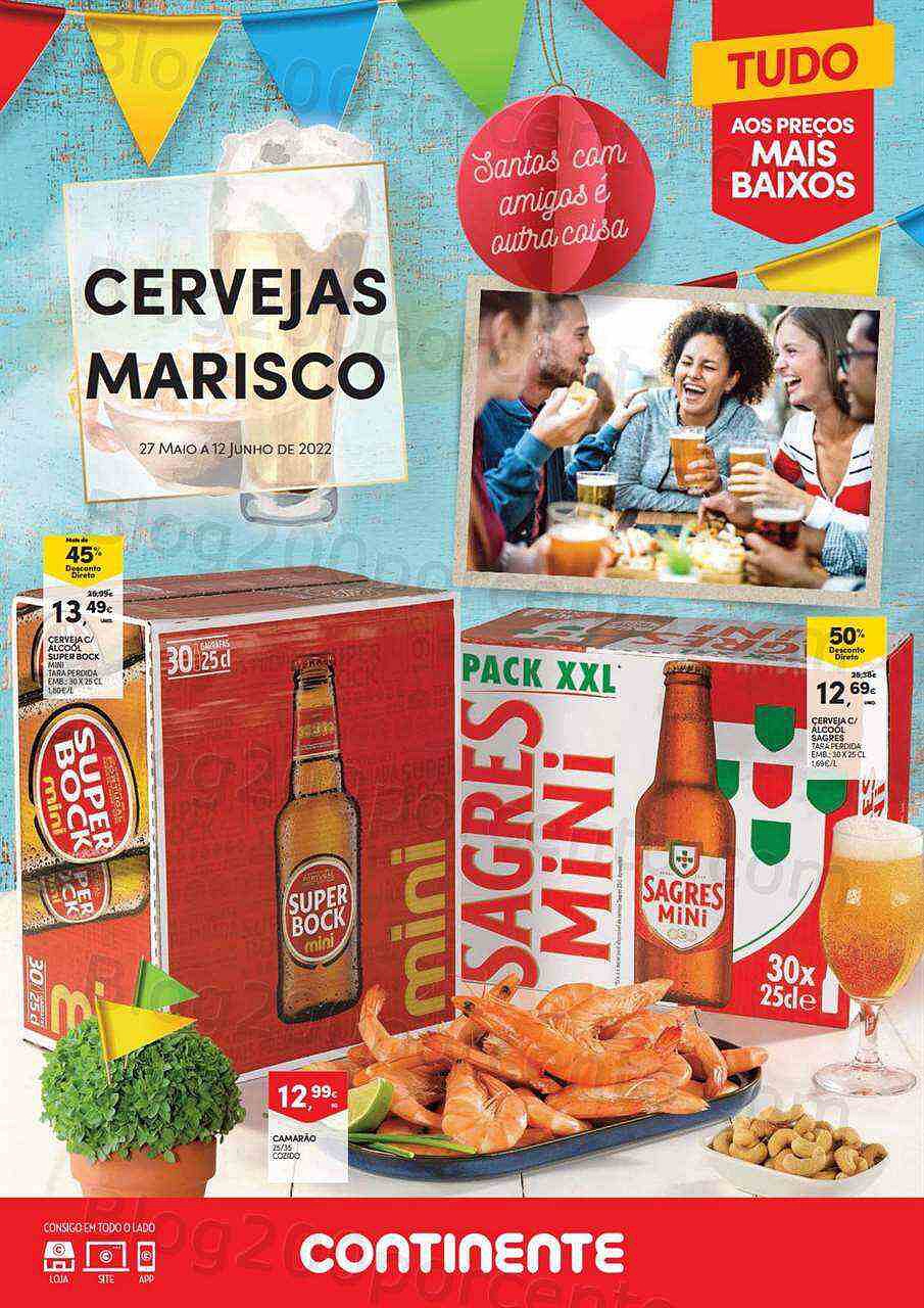 Antevisão Folheto CONTINENTE Santos Populares Promoções de 27 maio a 12 junho