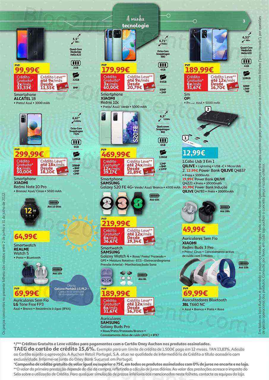 Antevisão Folheto AUCHAN Tecnologia Promoções de 24 junho a 4 julho