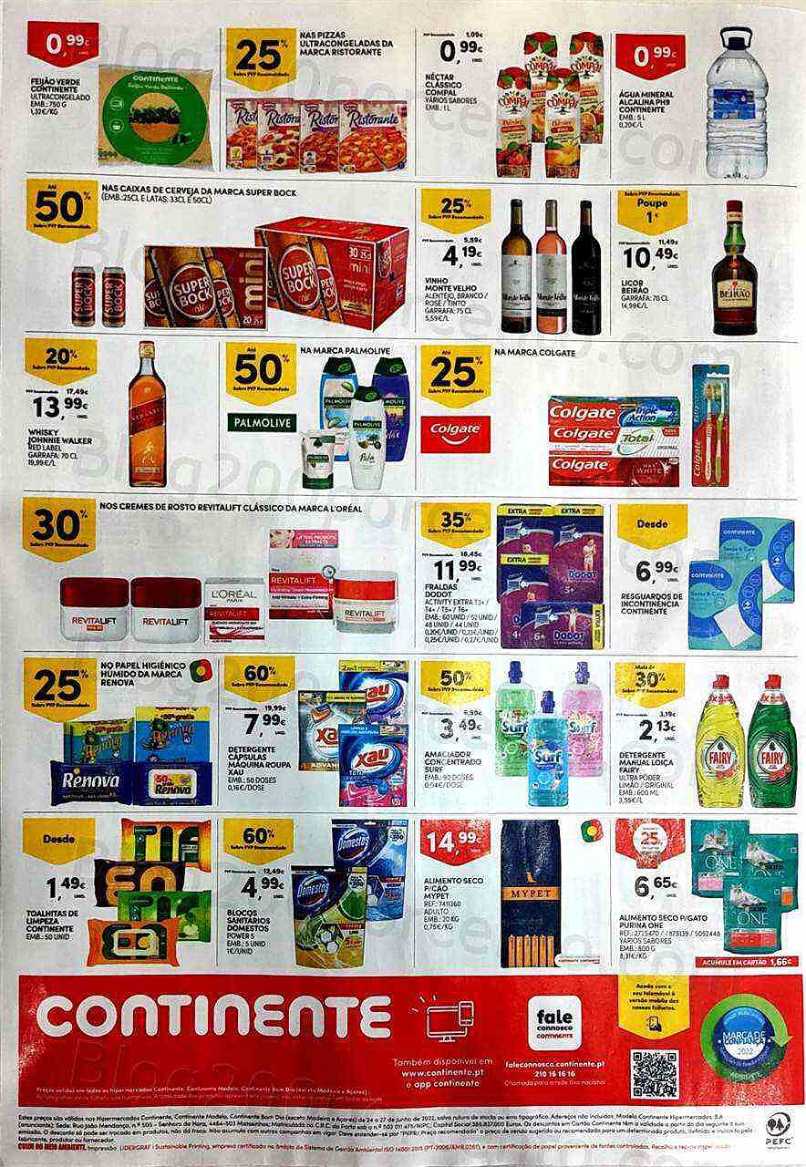 Antevisão Folheto CONTINENTE Promoções Fim de Semana 24 a 27 junho