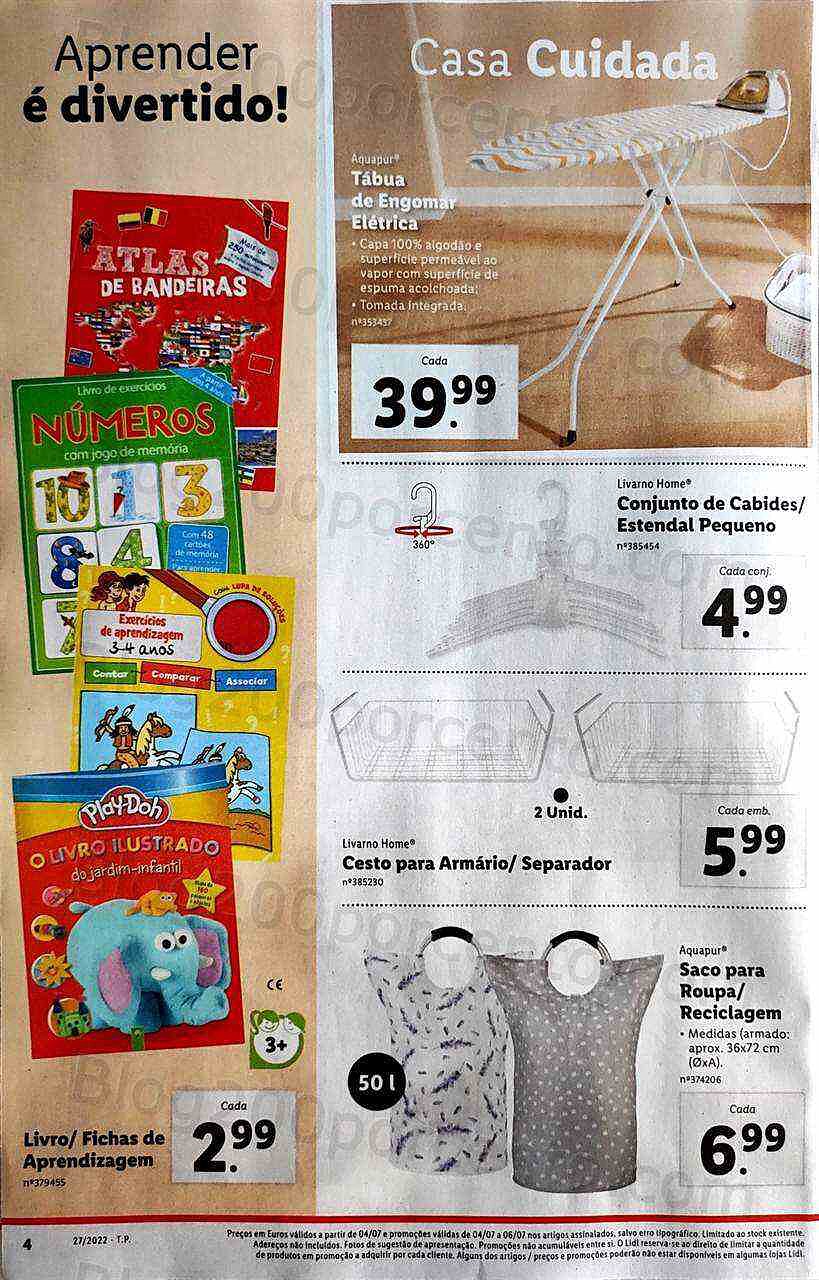 Antevisão Folheto LIDL Promoções de 4 a 10 julho