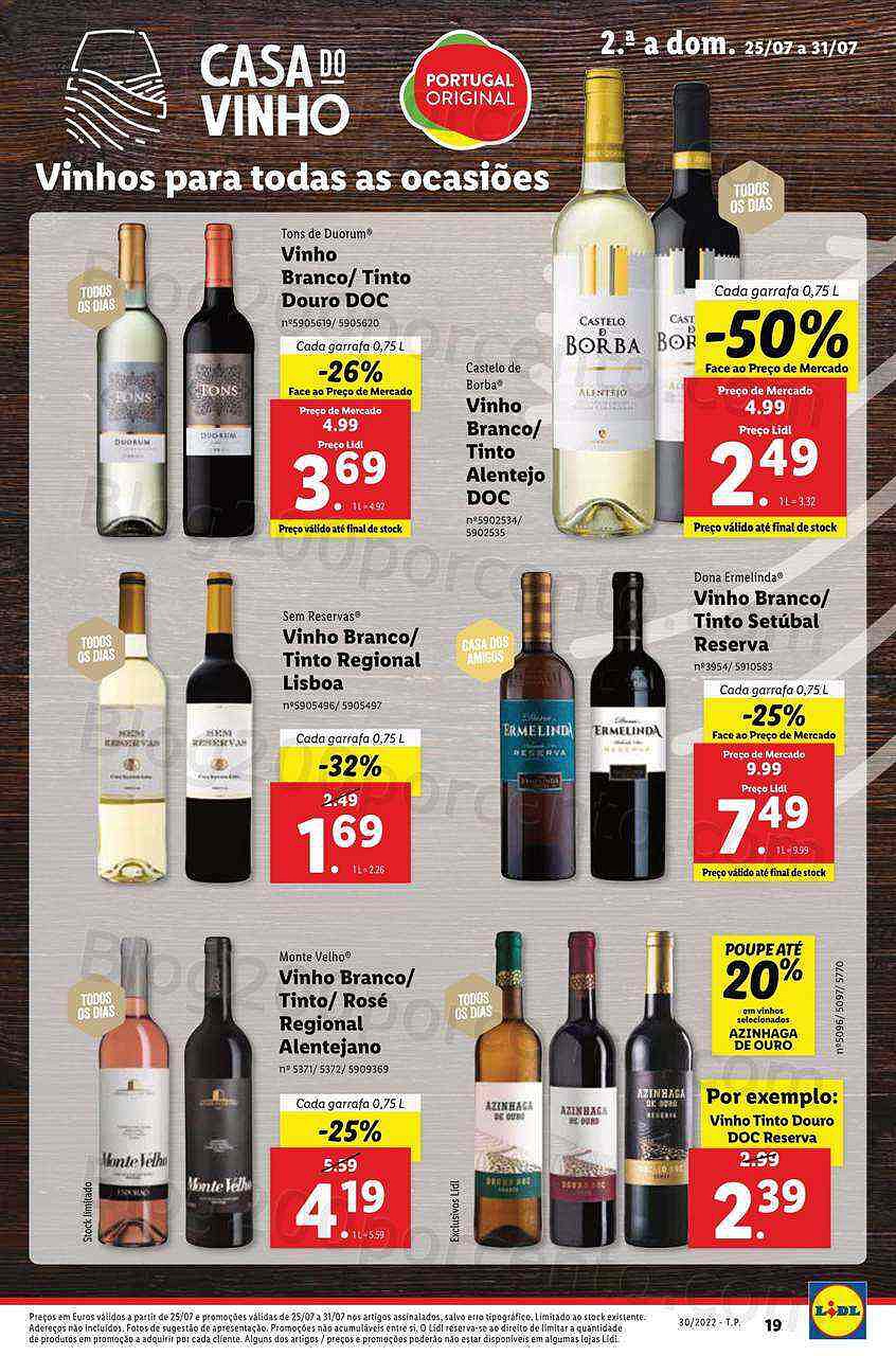 Antevisão Folheto LIDL Promoções de 25 a 31 julho digital