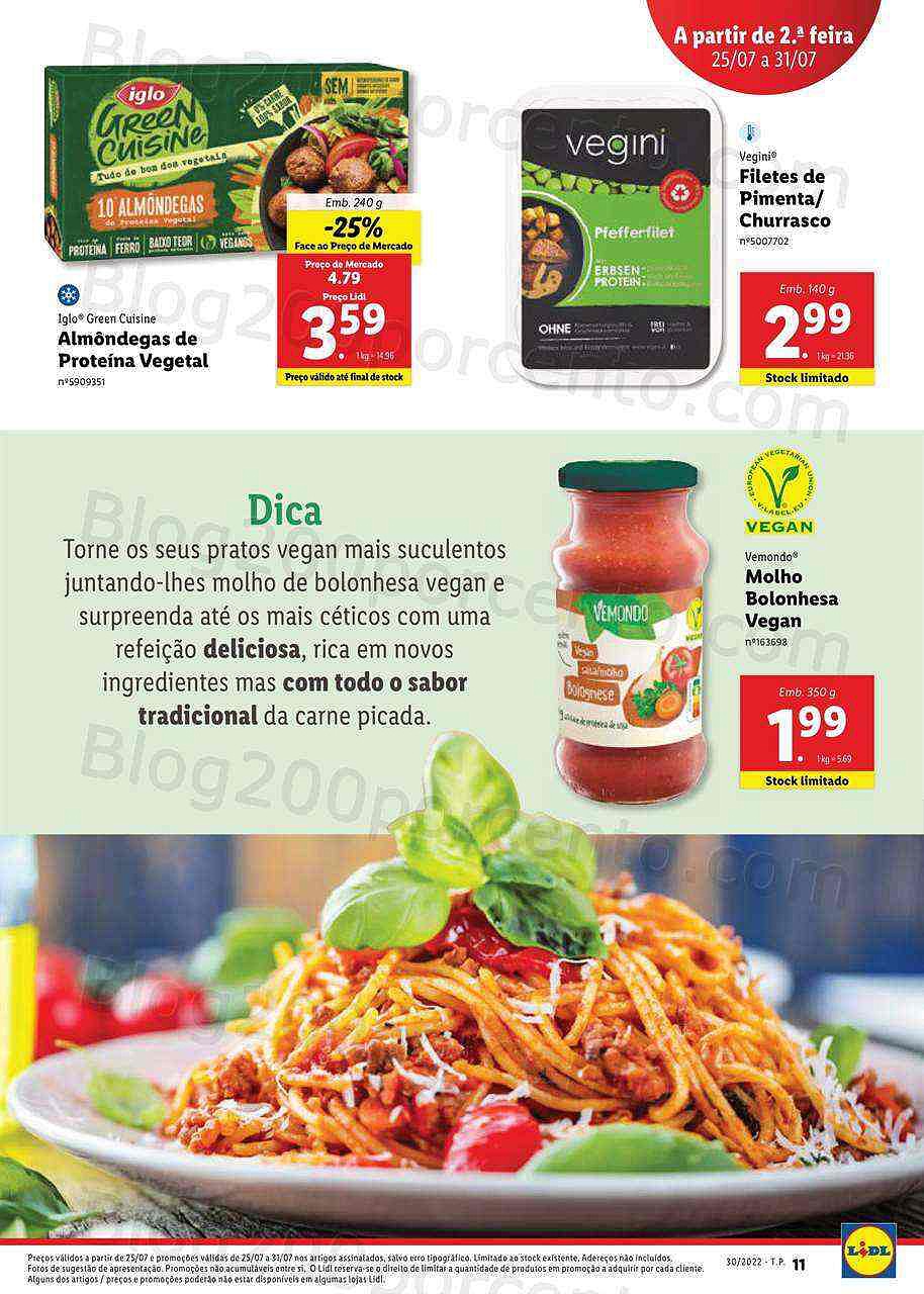 Antevisão Folheto LIDL Alimentação Alternativa Promoções de 25 a 31 julho