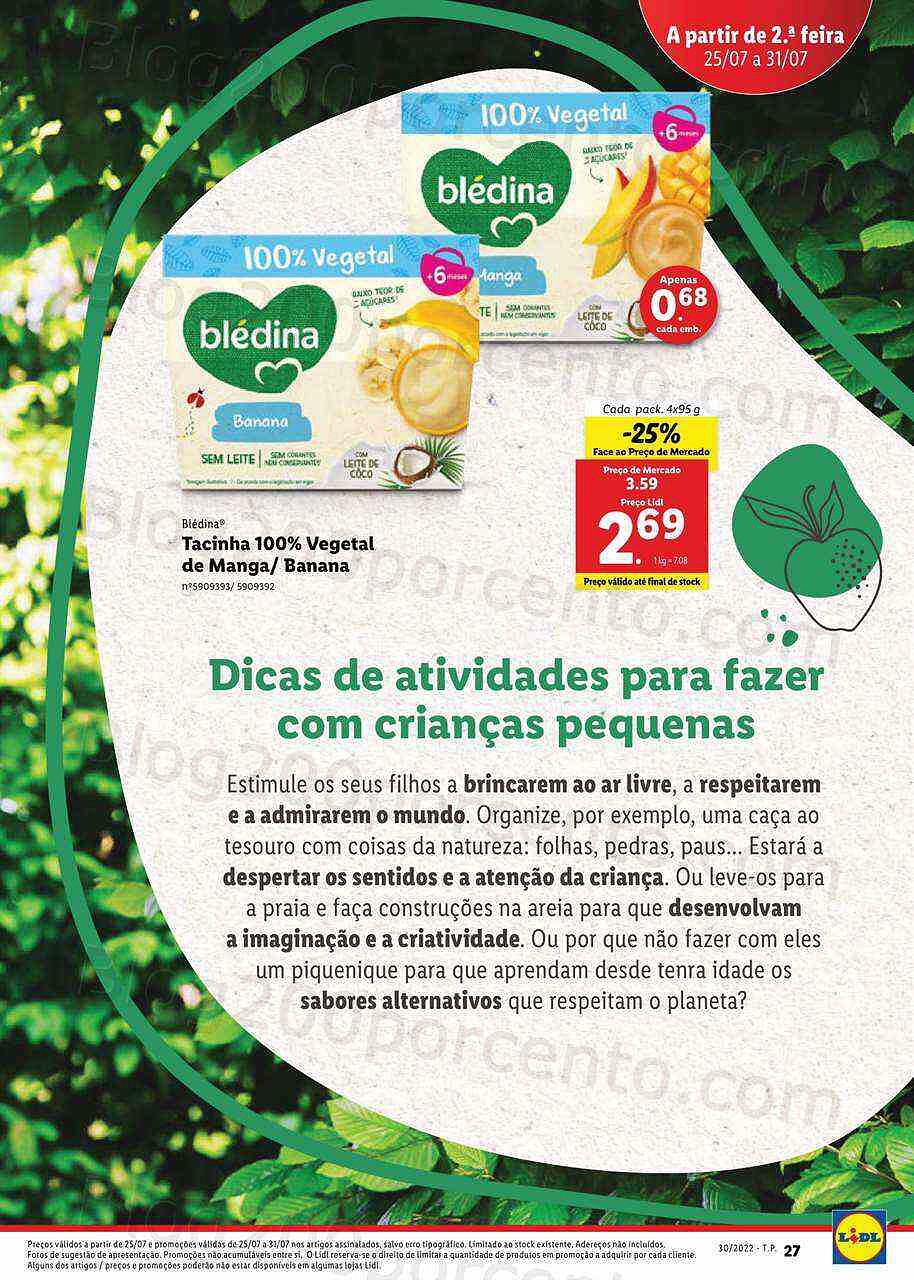Antevisão Folheto LIDL Alimentação Alternativa Promoções de 25 a 31 julho