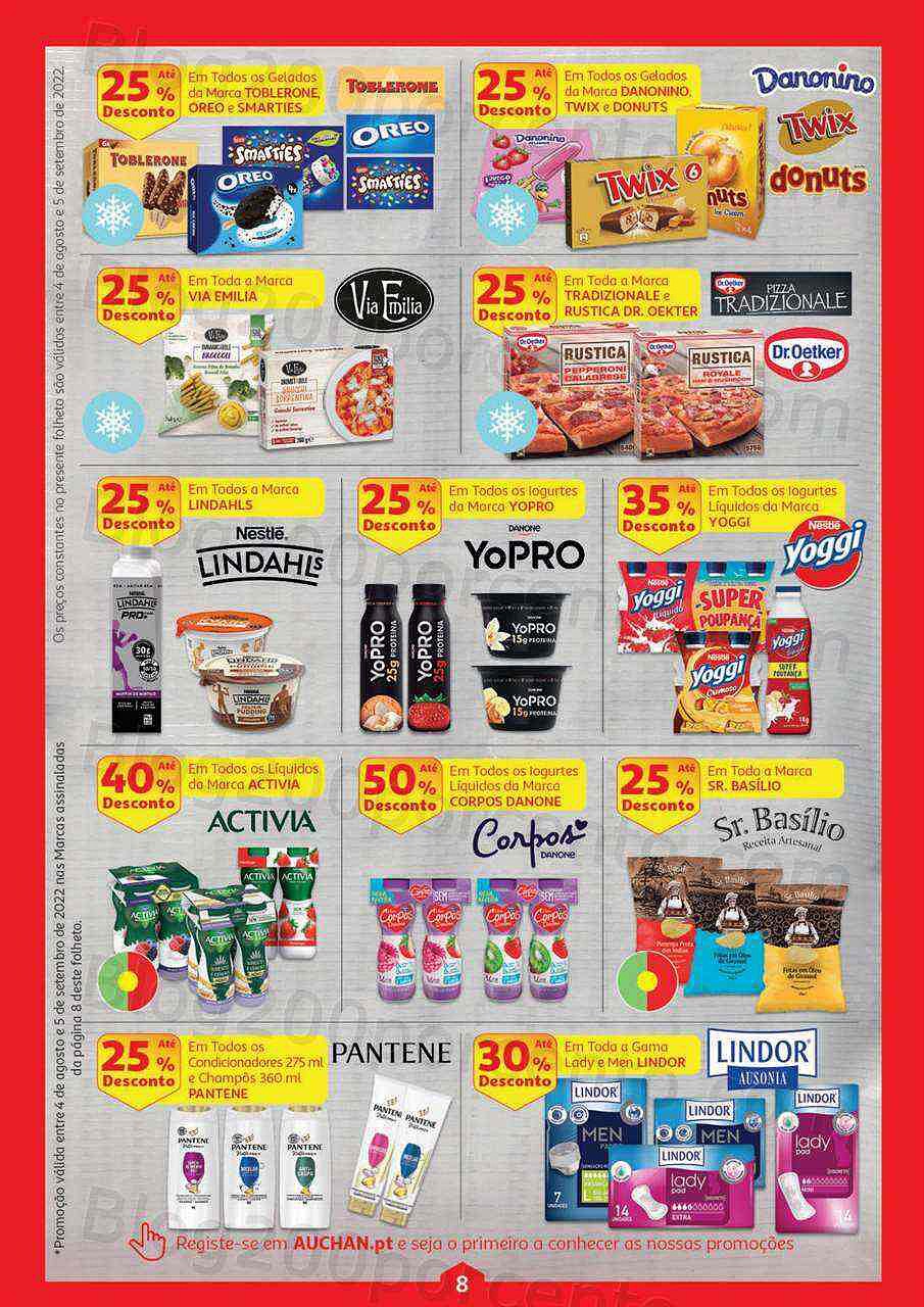 Antevisão Folheto AUCHAN Cabaz Poupança Promoções de 4 agosto a 5 setembro