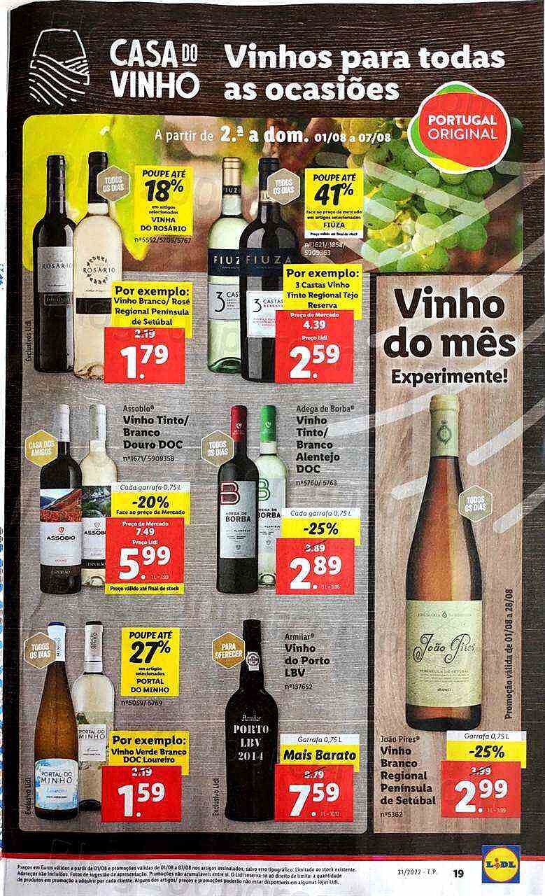 Antevisão Folheto LIDL Promoções de 1 a 7 agosto