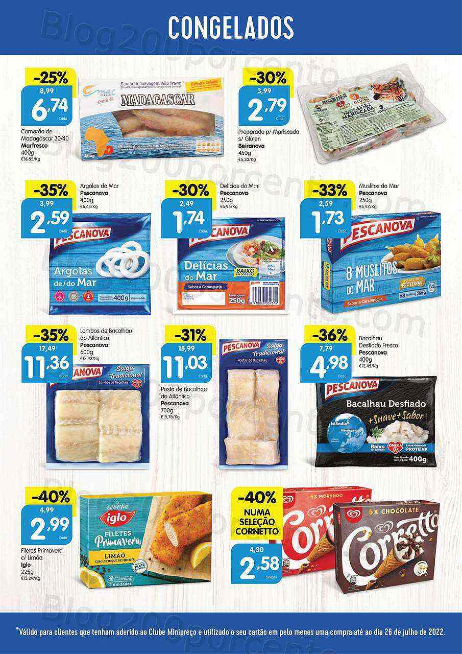 Antevisão Folheto Clube MINIPREÇO Promoções de 28 julho a 3 agosto