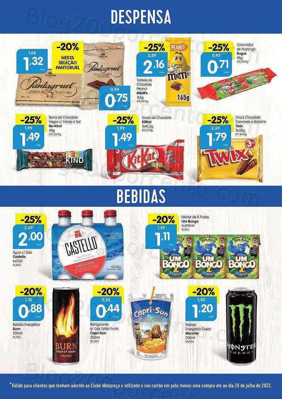 Antevisão Folheto Clube MINIPREÇO Promoções de 28 julho a 3 agosto