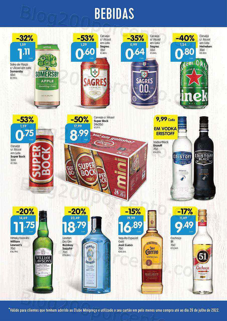 Antevisão Folheto Clube MINIPREÇO Promoções de 28 julho a 3 agosto