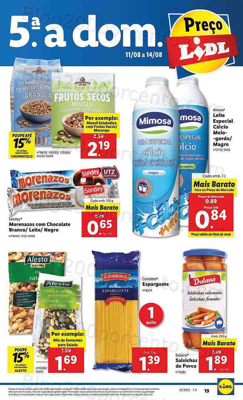 Antevisão Folheto LIDL Promoções de 8 agosto a 14 agosot