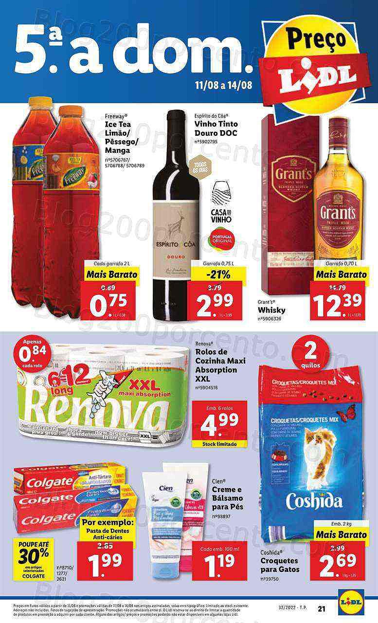 Antevisão Folheto LIDL Promoções de 8 agosto a 14 agosot
