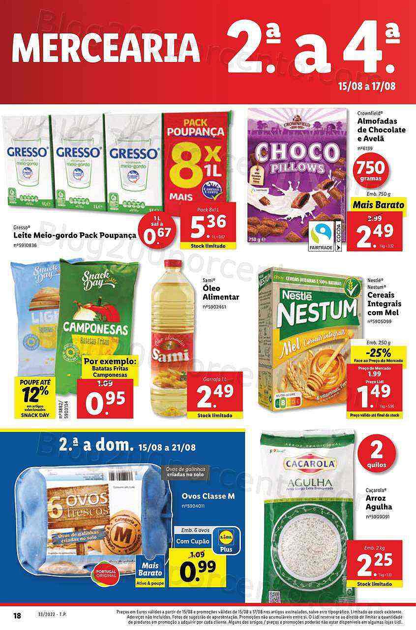 Antevisão Folheto LIDL Promoções de Segunda a Quarta - 15 a 17 agosto