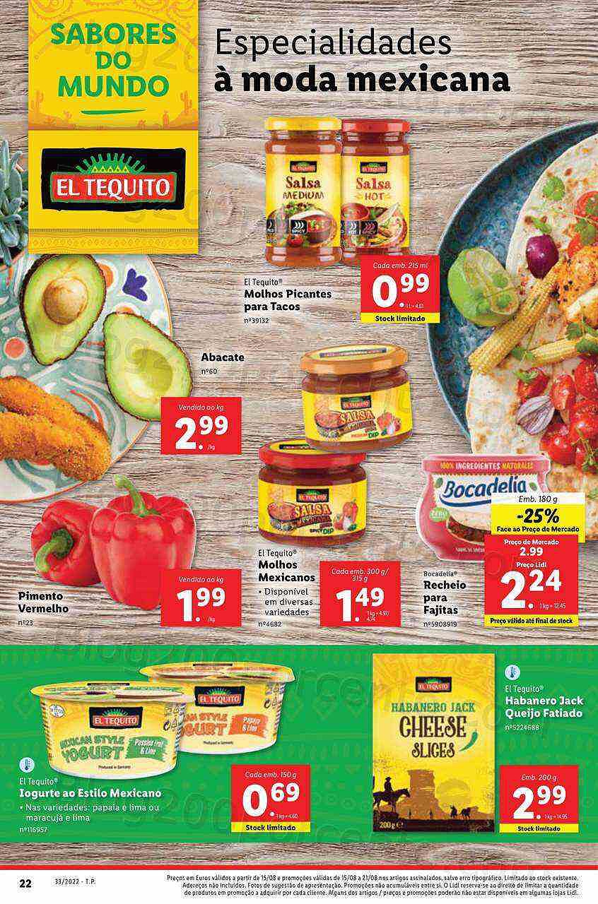 Antevisão Folheto LIDL Especial Sabores do Mundo Promoções de 15 agosto a 21 agosto