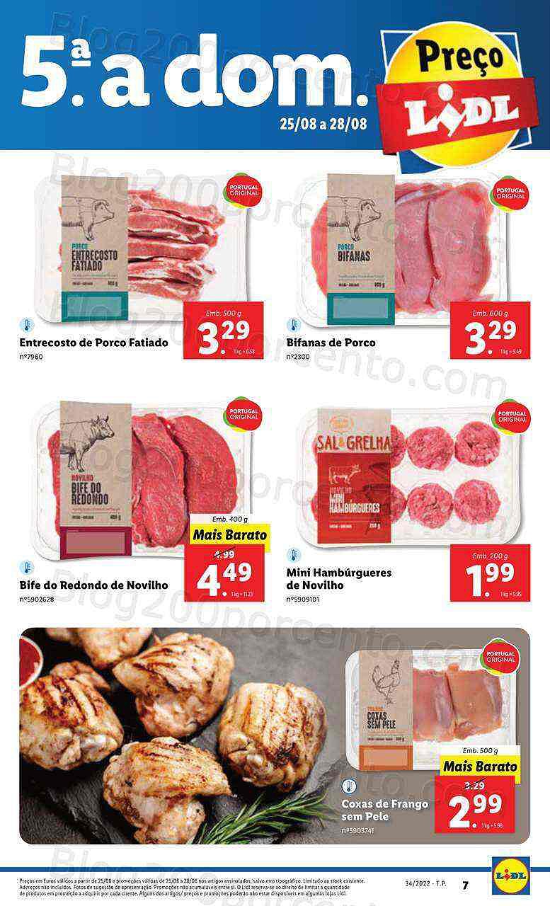 Antevisão Folheto LIDL Promoções de 25 a 28 agosto - quinta a domingo