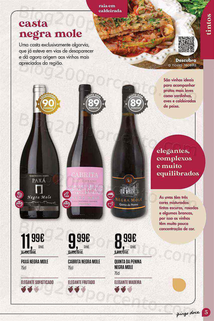 Antevisão Folheto PINGO DOCE Vinhos Algarve Promoções de 9 a 29 agosto