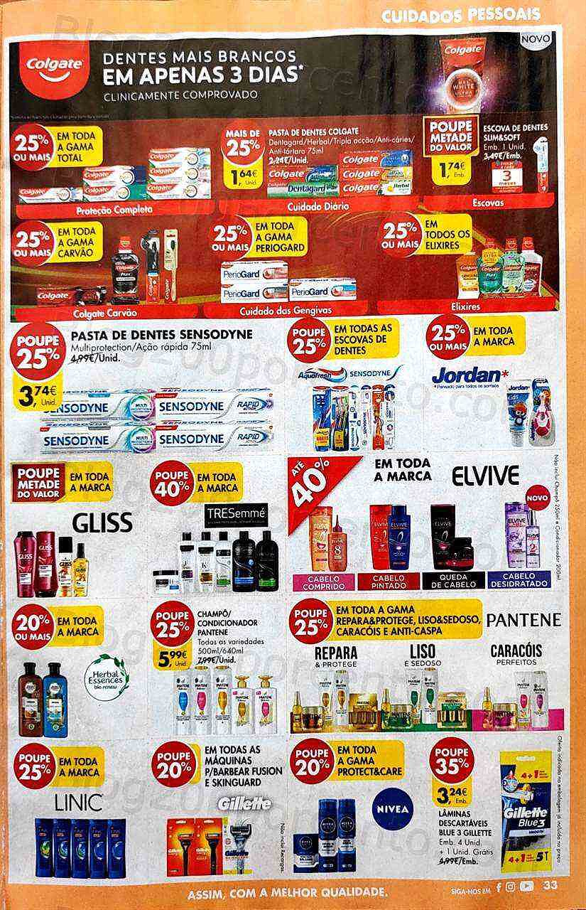 Antevisão Folheto PINGO DOCE Higiene e Beleza Promoções de 9 a 15 agosto