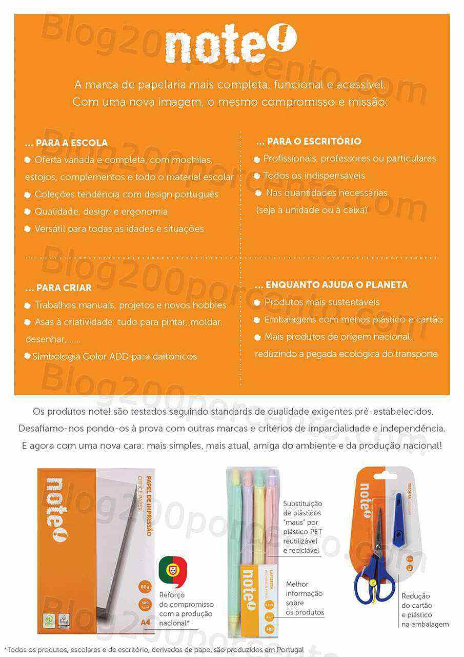 Antevisão Folheto  NOTE Regresso às Aulas - Papelaria 2022-2023