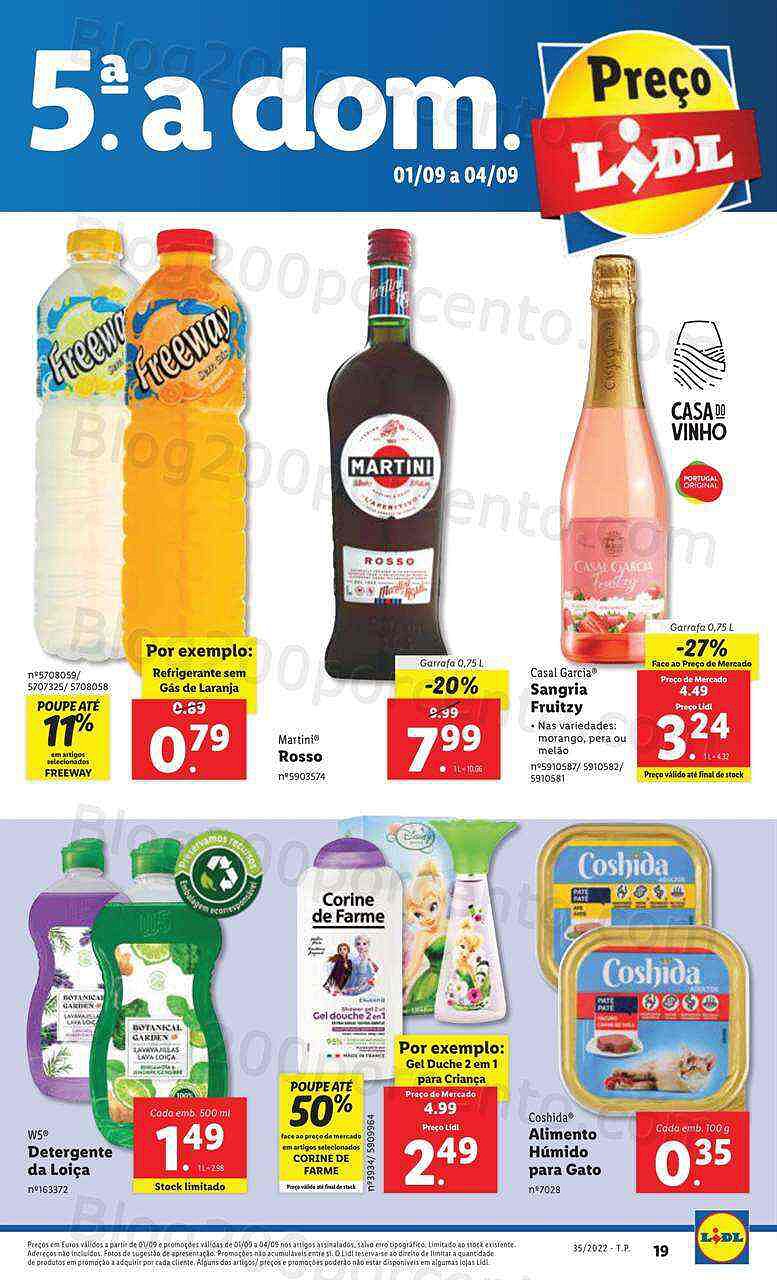 Antevisão Folheto LIDL Promoções de 1 a 4 setembro - quinta a domingo