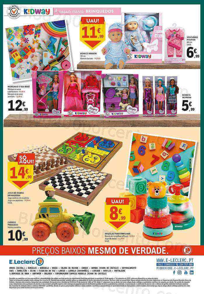 Antevisão Folheto E-LECLERC Promoções extra Regresso às Aulas até 7 setembro