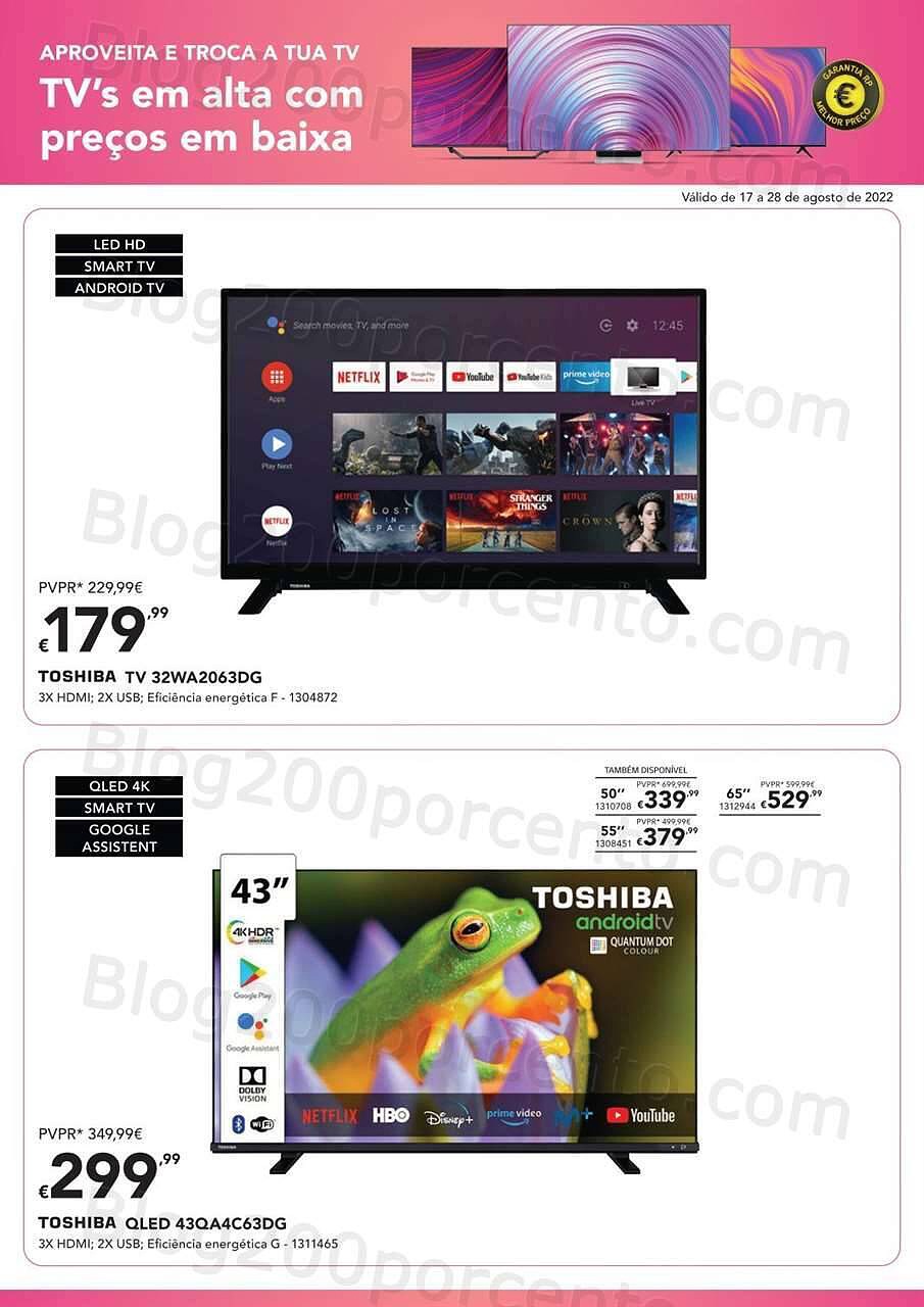 Antevisão Folheto RADIO POPULAR Tv's Promoções de 17 a 28 agosto